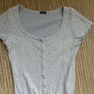 Brandy Melville Floral Button Down